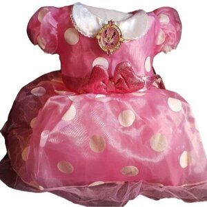 Disney Parks Minnie Mouse Princess Dress Cameo Polk Dot Party Costume Dress